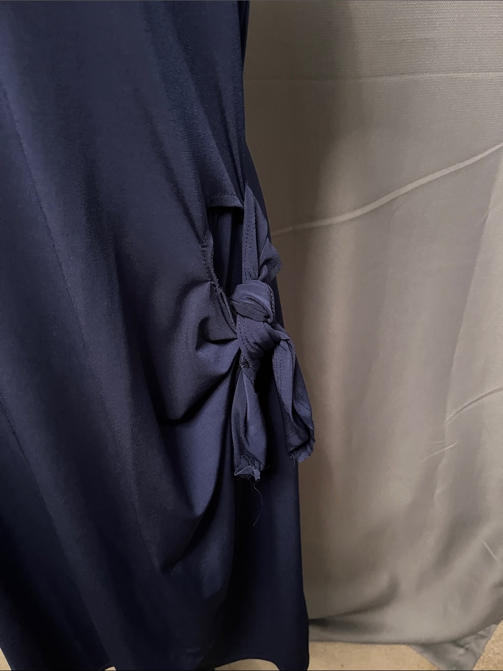 Robbie Bee Navy Blue Asymmetrical Dress - Picture 2 of 5
